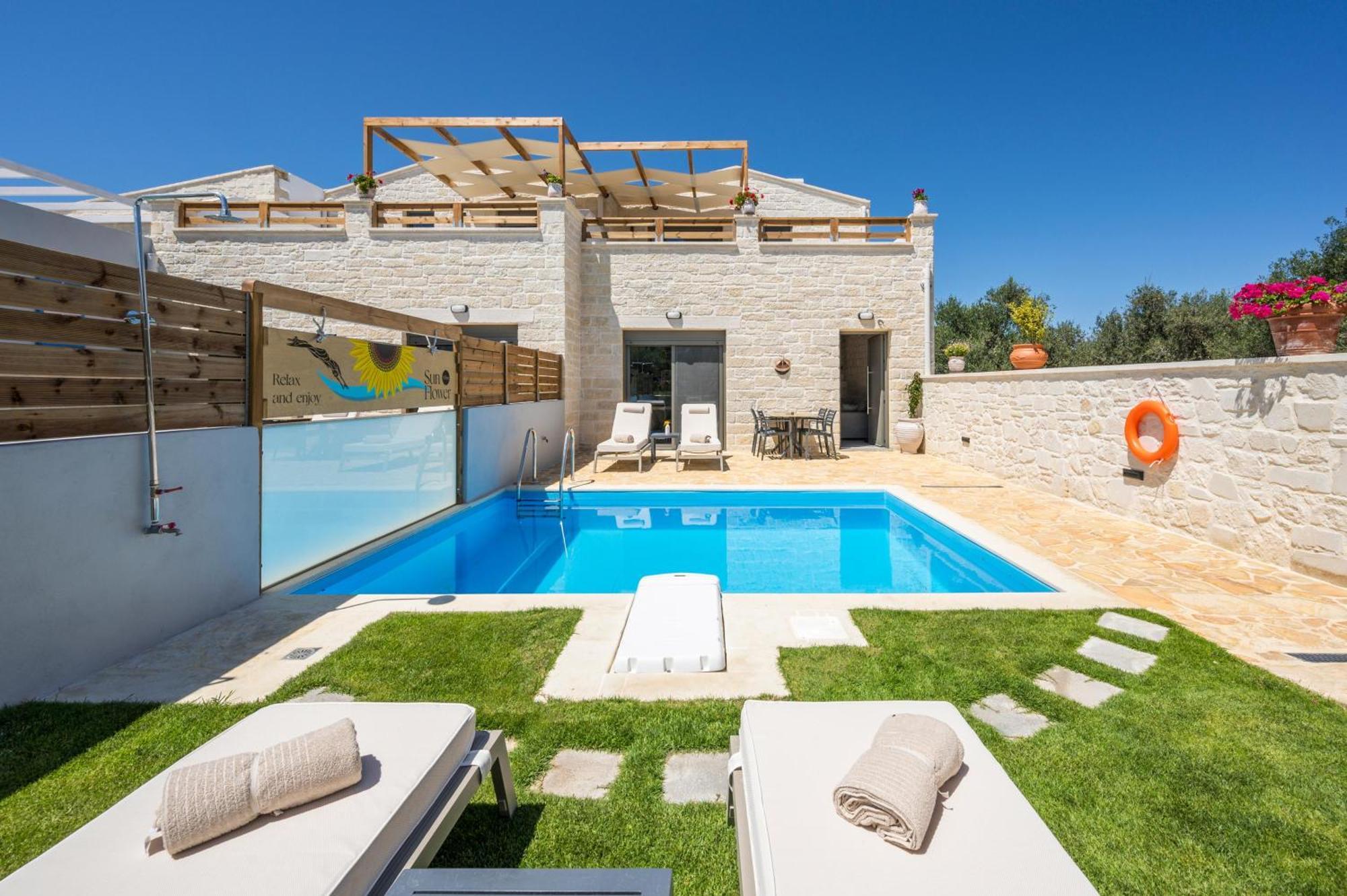 Sun Flower Villas With Sea View Agia Marina  Exterior photo