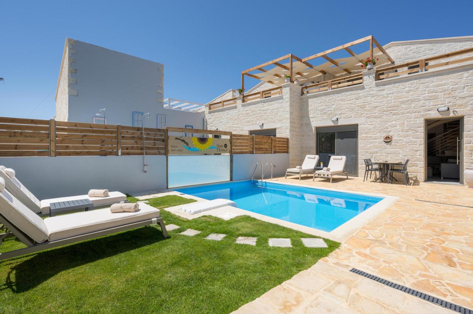 Sun Flower Villas With Sea View Agia Marina  Exterior photo