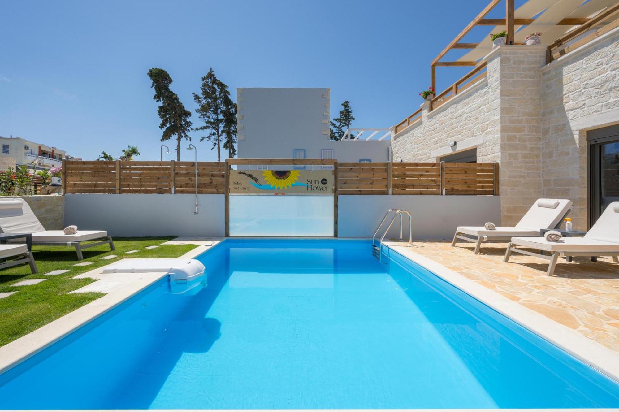 Sun Flower Villas With Sea View Agia Marina  Exterior photo