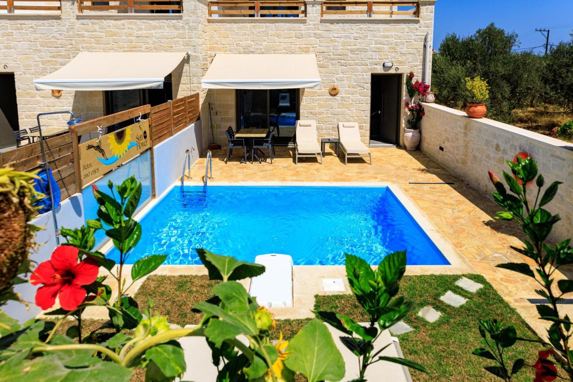 Sun Flower Villas With Sea View Agia Marina  Exterior photo